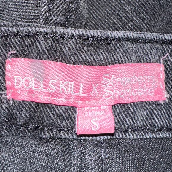 Dolls Kill x Strawberry Shortcake ‘Patched With Love’ Baggy Cargo Pants Size S - Picture 2 of 15